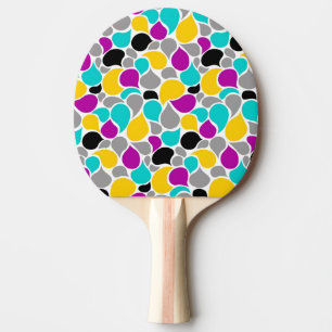 Raquette De Ping Pong Motifs colorés et fluides design iP rare