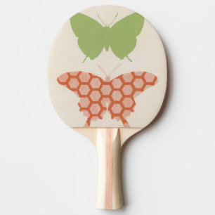 Raquette De Ping Pong Motifs de papillon décoratifs sur l'arrière - pl