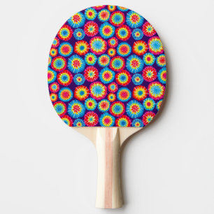 Raquette De Ping Pong Motifs de soleils abstraits colorés mignons