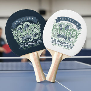 Raquette De Ping Pong Mountain Lake Rassemblement de Famille Motif ID131