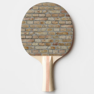 Raquette De Ping Pong Mur de briques brunes Un design original 