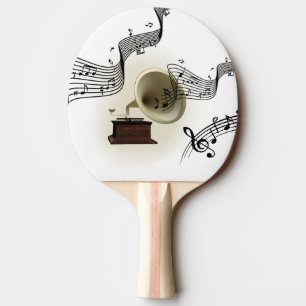Raquette De Ping Pong Musique et conception de gramophone