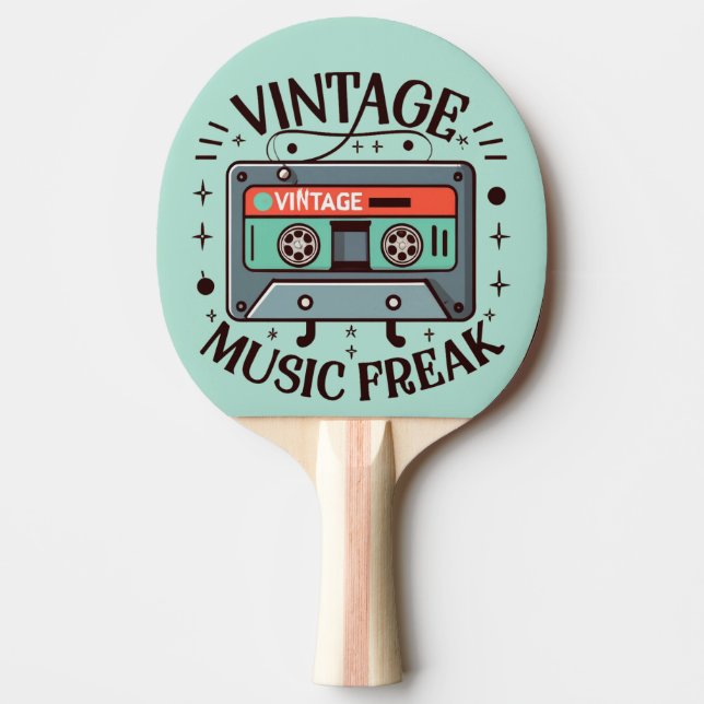 Raquette De Ping Pong Musique vintage Freak (Devant)