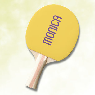 Raquette De Ping Pong Mustard Jaune Nom moderne Minimaliste tendance