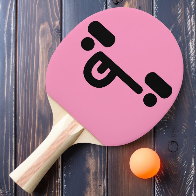 Raquette De Ping Pong Naughty Confus Visage clair rose Ping Paddle (Créateur téléchargé)