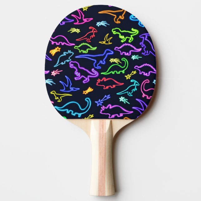 Raquette De Ping Pong Neon Dinosaures  (Dos)