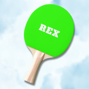 Raquette De Ping Pong Neon Green et White Nom moderne Animaux de compagn