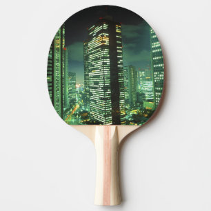 Raquette De Ping Pong Nightscape, Shinjuku, Tokyo, Japon