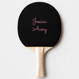 Raquette De Ping Pong N'importe quel nom Superbe écriture rose éditabl