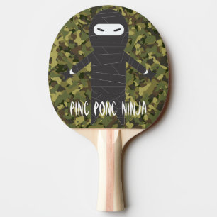 Raquette De Ping Pong Ninja Drôle Smack Talk Fun Camo 