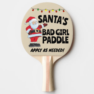 Raquette De Ping Pong NOËL 2024 PÈRE NOËL LA MAUVAISE FILLE Ping