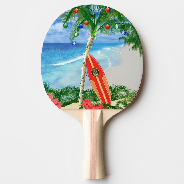 Raquette De Ping Pong Noël de plage (Devant)