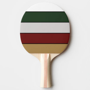 Raquette De Ping Pong Noël Or Vert Rouge Argent Et Blancs