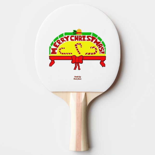 Raquette De Ping Pong Noël Salutations Ping Pong Paddle (Devant)