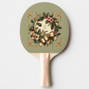 Raquette De Ping Pong Noël victorien/classique/Vintage
