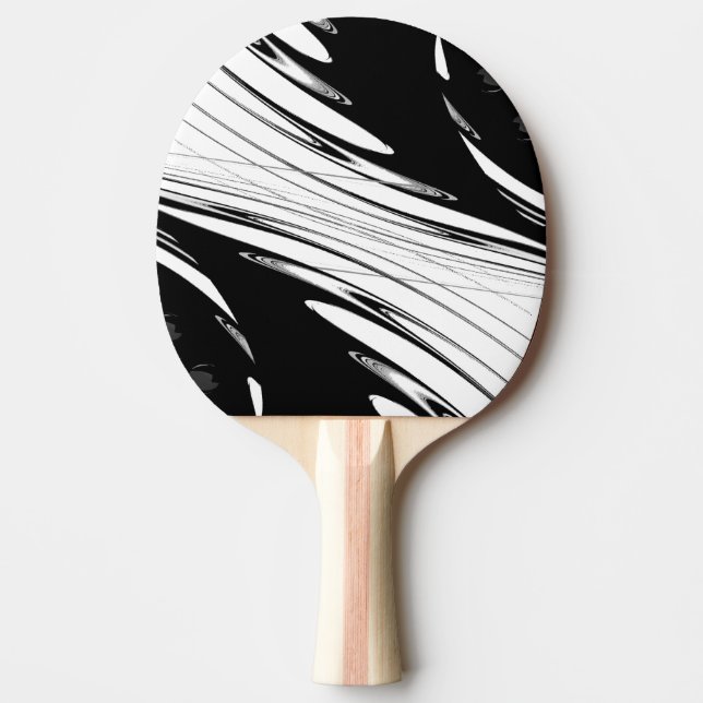 Raquette De Ping Pong Noir et Blanc Moderne (Devant)