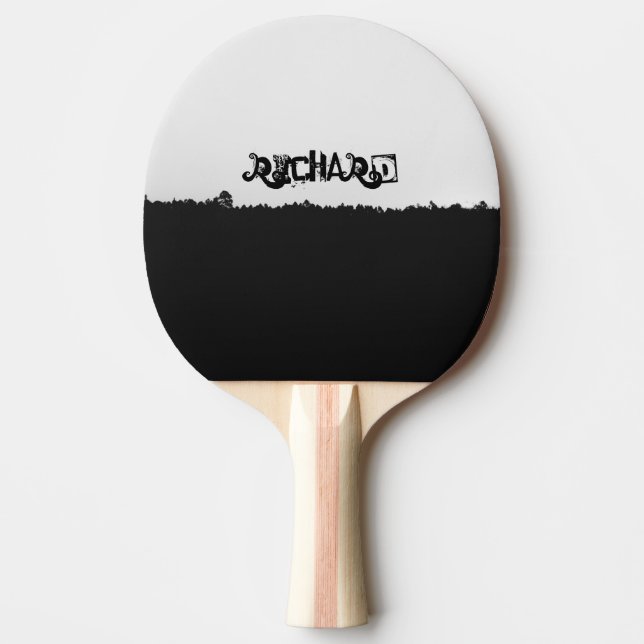 Raquette De Ping Pong Noir personnalisé  (Devant)