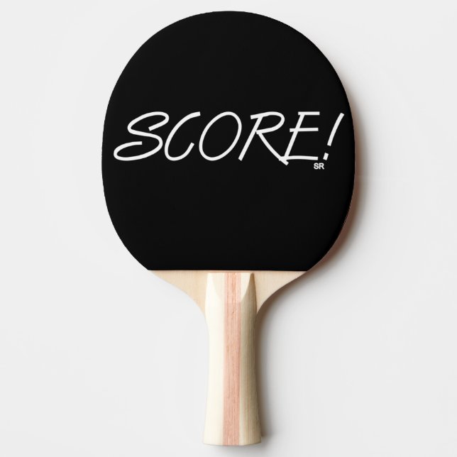 Raquette de ping pong noire et blanche Score (Devant)