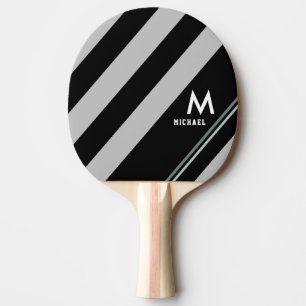 Raquette De Ping Pong Nom avec bandes noires diagonales