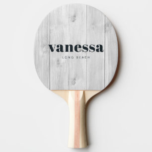 Raquette De Ping Pong Nom Classique Moderne Minimaliste Bois Gris Clair