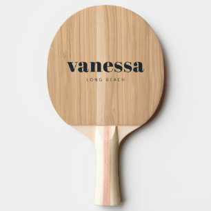 Raquette De Ping Pong Nom Classique Moderne Minimaliste en Bois de Chêne