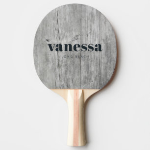 Raquette De Ping Pong Nom Classique Moderne Minimaliste en Bois Gris