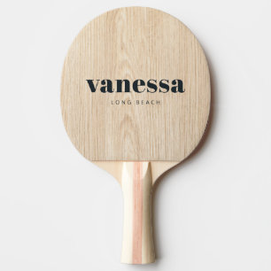 Raquette De Ping Pong Nom Classique Moderne Minimaliste en Pin Blanc