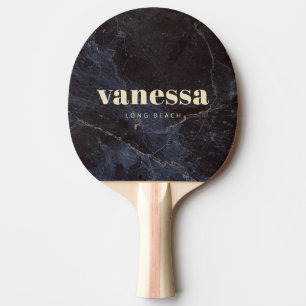 Raquette De Ping Pong Nom Classique Moderne Minimaliste Pierre Sombre Mo