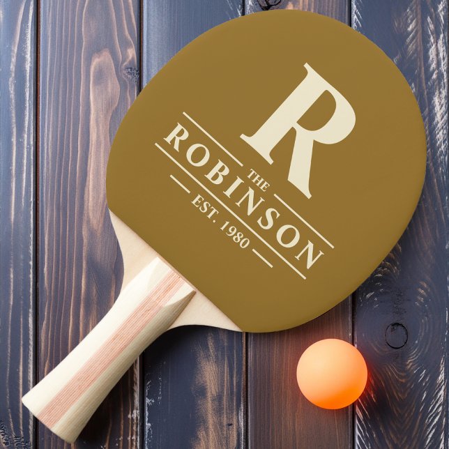 Raquette De Ping Pong Nom de famille & Désert chaud initial (Créateur téléchargé)