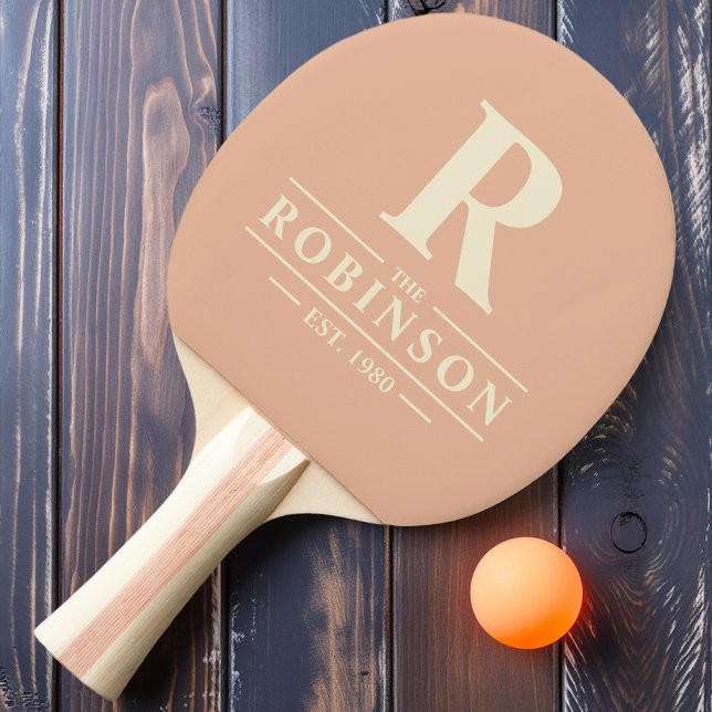 Raquette De Ping Pong Nom de famille et première broche sucrée (Créateur téléchargé)
