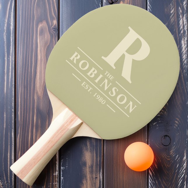 Raquette De Ping Pong Nom de famille et première poussière (Créateur téléchargé)