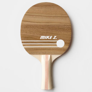 Raquette De Ping Pong Nom de police personnalisé moderne en bois