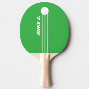 Raquette De Ping Pong Nom de rayures sportives Vert