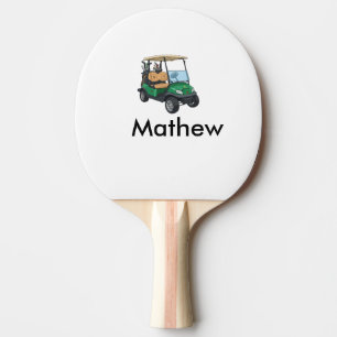 Raquette De Ping Pong Nom de voiture de golf verte cadeaux homme garçon