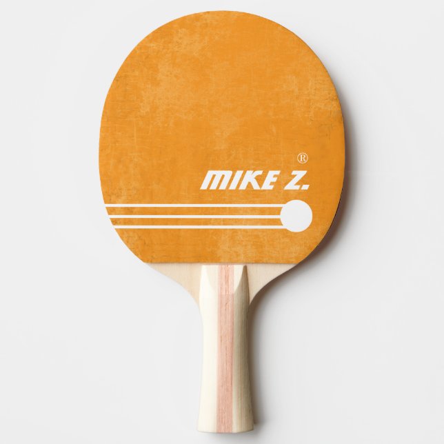 Raquette De Ping Pong Nom du joueur - Couleur orange âgée (Devant)