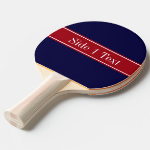 Raquette De Ping Pong Nom du ruban rouge de la canneberge bleue de la ma