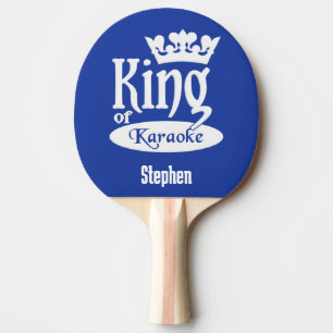 Raquette De Ping Pong Nom et couleur personnalisés Roi du Karaoké