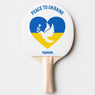 Raquette De Ping Pong Nom et texte personnalisés Ukraine