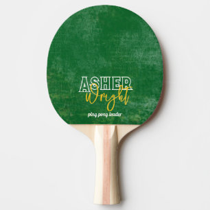 Raquette De Ping Pong Nom moderne 'ping pong leader' en vert déprimé