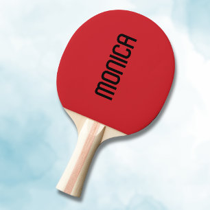 Raquette De Ping Pong Nom moderne rouge du moteur d'incendie   Minimalis
