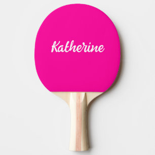 Raquette De Ping Pong Nom monographique personnalisé Neon rose