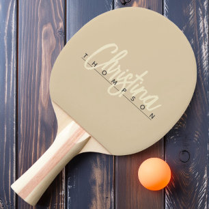 Raquette De Ping Pong Nom peint dune de sable moderne du milieu du siècl