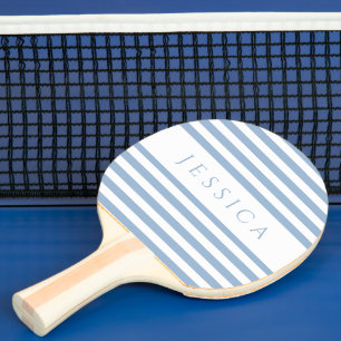 Raquette De Ping Pong Nom personnalisé bleu moderne