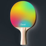 Raquette De Ping Pong Nom personnalisé coloré<br><div class="desc">Palette nommée personnalisée colorée de ping-pong. Nom de coutume et de changement que vous aimez.</div>
