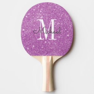 Raquette De Ping Pong Nom personnalisé de la Parties scintillant violet