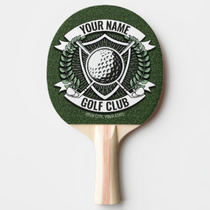 Raquette De Ping Pong NOM personnalisé Golfer Golf Club Turf Clubhouse