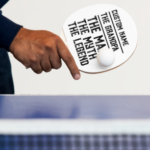 Raquette De Ping Pong Nom Personnalisé Grand-Père L'Homme Le Mythe La Lé
