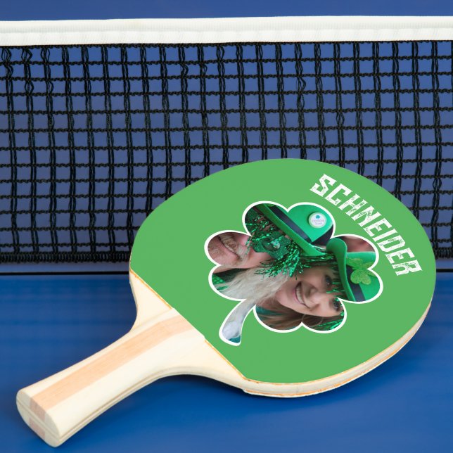 Raquette De Ping Pong Nom personnalisé Jour de la Saint Patrick photo de (Insitu)