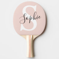 Nom personnalisé moderne Monogram Pastel Rose