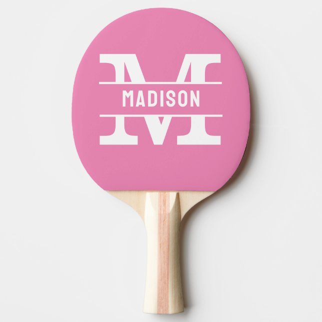 Raquette De Ping Pong Nom personnalisé Monogramme Raquettes de tennis de (Devant)